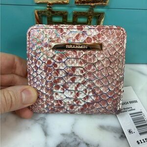 NWT Brahmin Skyterra Iridescent Snake Print Jane Bifold Wallet